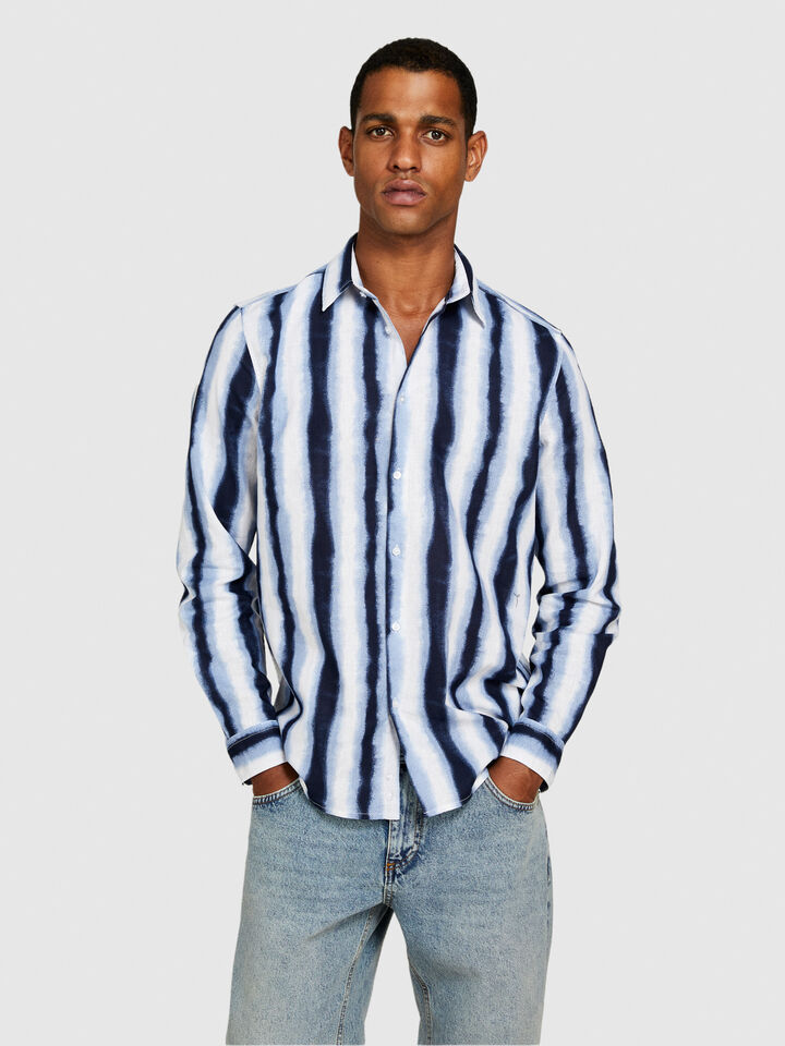 Slim fit printed shirt - men's slim fit shirts - Multi-color | Sisley image number 4
